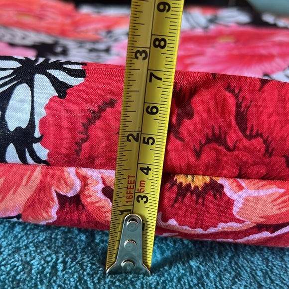 Canvas Tote Colorful Peony Lined Two Inner Pockets Zipper Closure NWOT - Picture 6 of 10